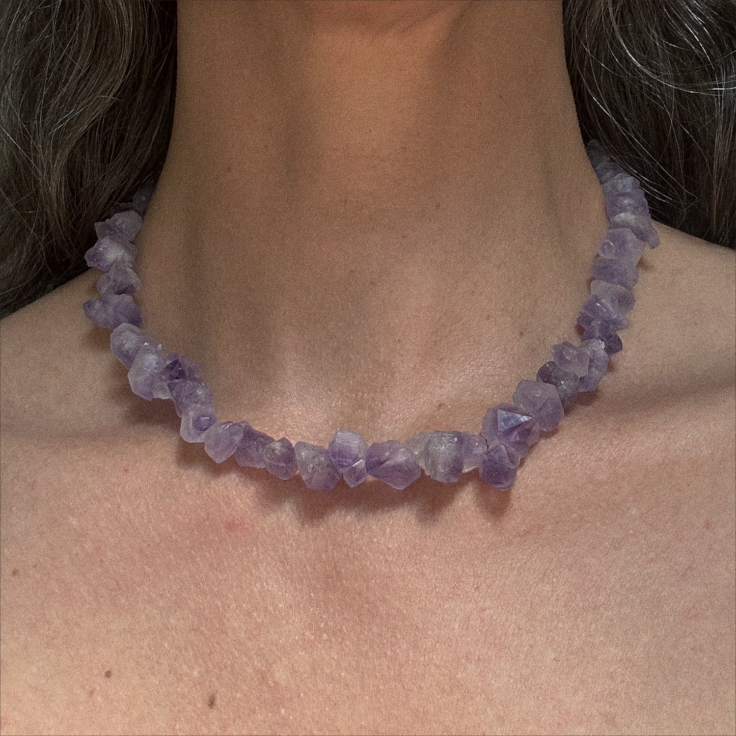 Natural raw Amethyst Necklace
