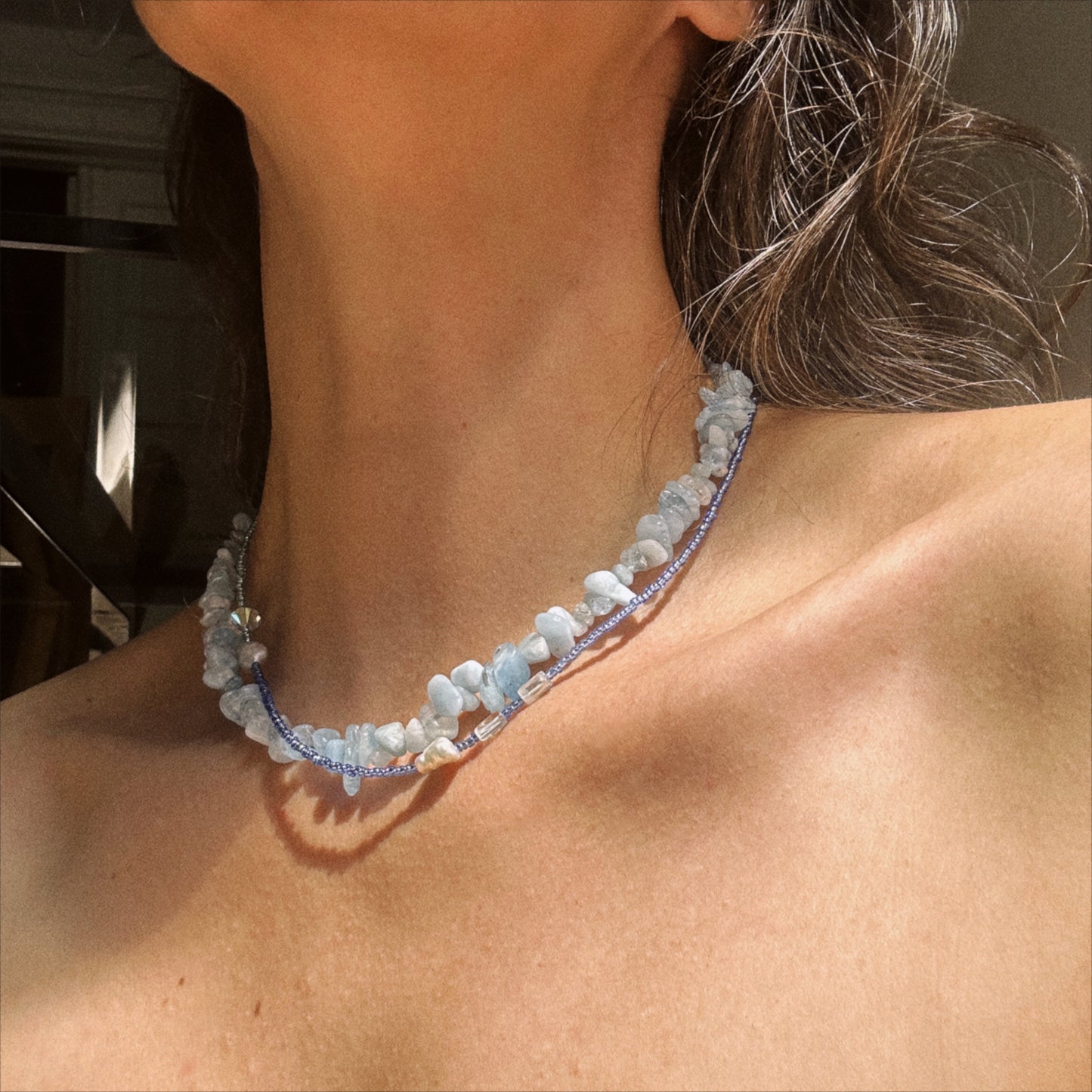 Natural Larimar Necklace