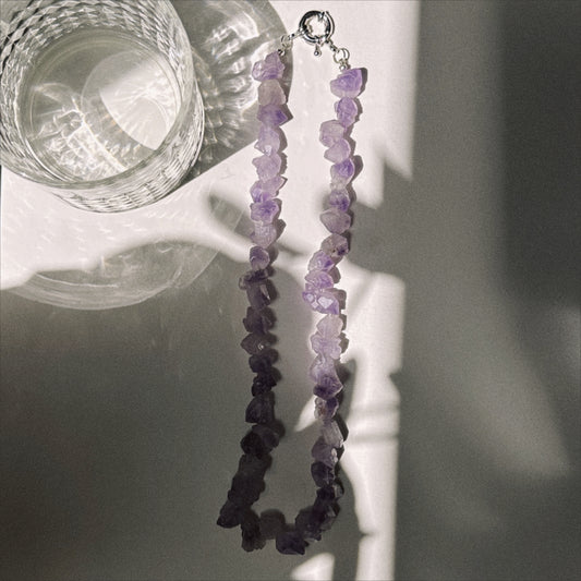 Natural raw Amethyst Necklace